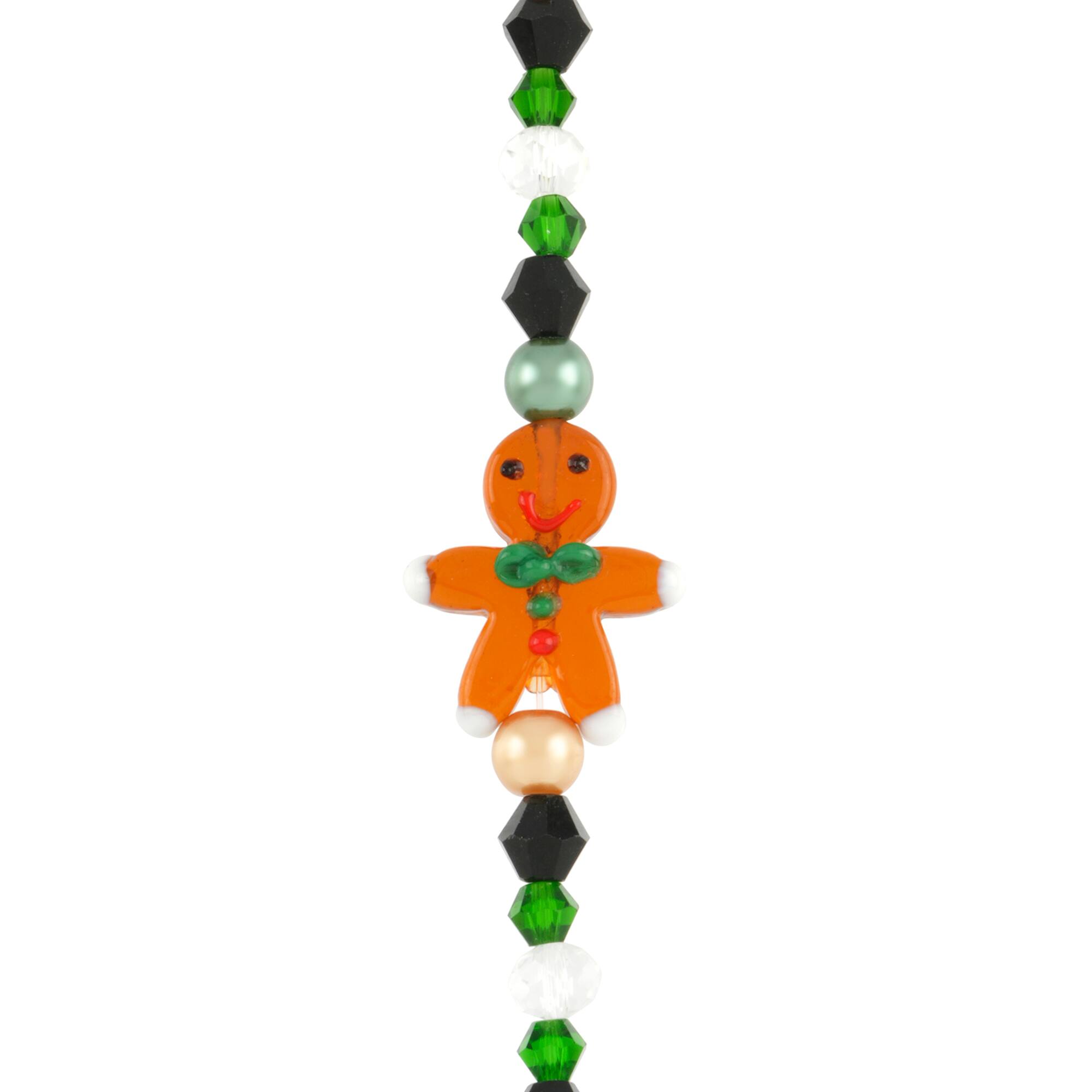 Brown Gingerbread Man Lampwork Glass Bead Mix by Bead Landing™